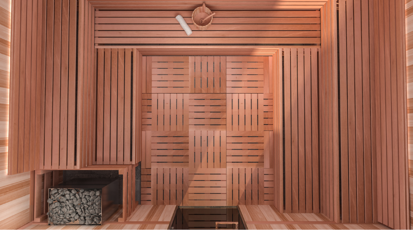 Cedar sauna wood