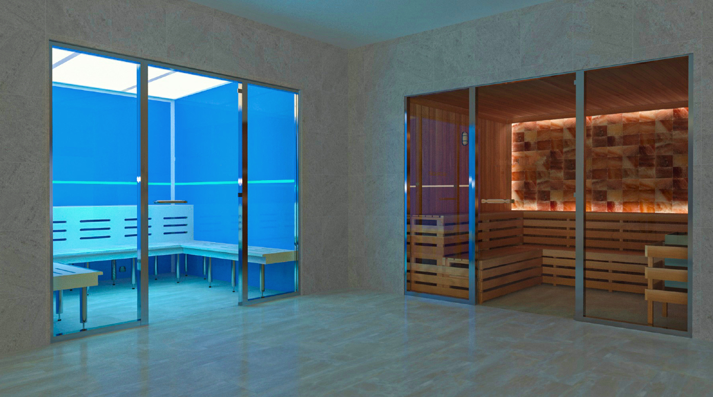 commercial sauna and steam room design