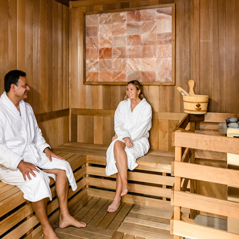 Spa salt sauna for recovery